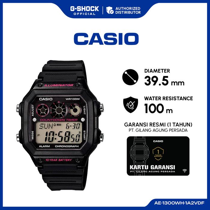 Casio Jam Tangan Pria Ae-1300wh-1a2vdf Digital