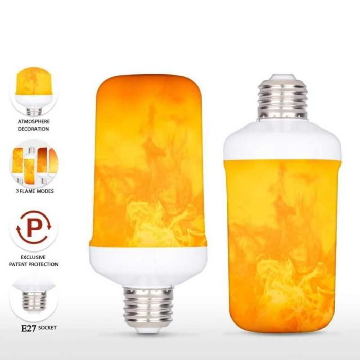 Gambar Lampu Bohlam LED Model Api Flickering Flame E27 Orange Light 3W dari Sabina Kitchen Housewares undefined Tokopedia