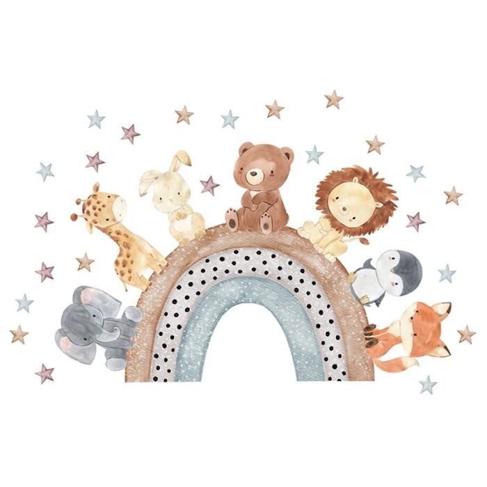 Gambar New Wall Sticker Dinding Anak Planet Star Antariksa/Wall Stiker Dinding Kamar Anak Planet Space Luar Angkasa/Animal Gajah, Singa, Beruang, Rubah Rainbow - Kamar*anak dari Gula Jawa0601 undefined Tokopedia