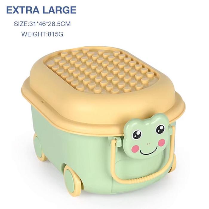 Gambar PENTHOUSE Kotak Penyimpanan Mainan Anak dengan Roda dan Penutup Lego Toy Storage Box Kotak Penyimpanan Serbaguna - XL-Green dari Gila shopping undefined Tokopedia