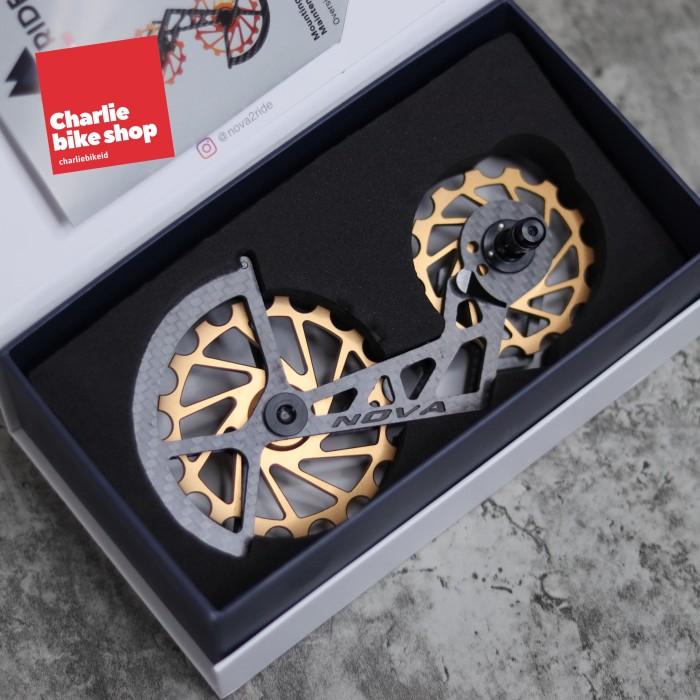 Gambar Ready Pulley Nova Ride 2Ndgen Ospw Shimano 105 R7000 Ceramic Bearing 14-17T - Gold dari Ceki Shop undefined 5 Tokopedia