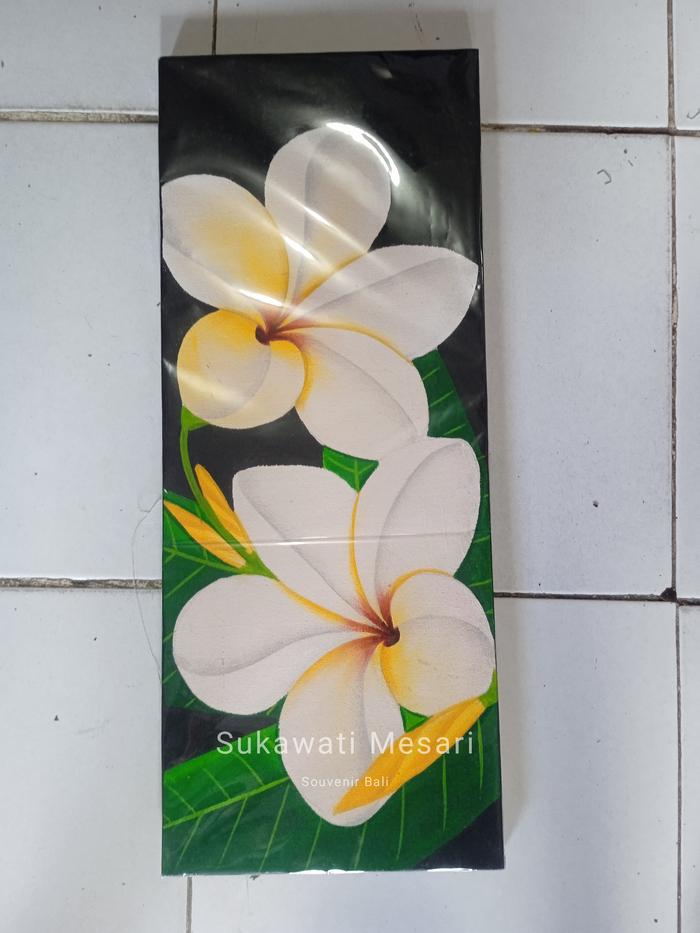 Gambar Lukisan Bunga Etnik Kamboja Jepun Frangipani Klasik Handmade Bali * - Kamboja Putih dari Aluna cabang 2 undefined Tokopedia