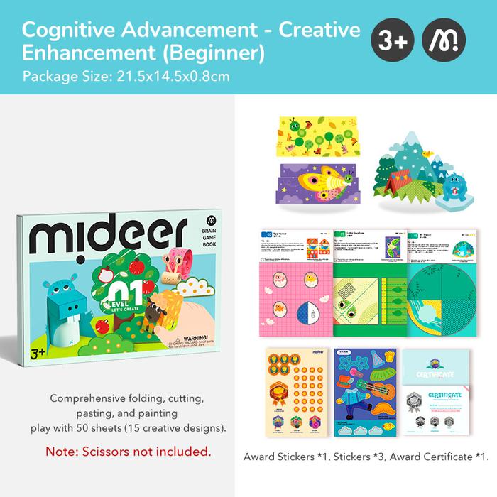 Gambar Mideer Brain Game Book Let’s Create Mainan Edukasi Buku Aktivitas Anak Umur 3 4 5 6 Tahun - Level 1 dari Babysaur Baby and Kids undefined Tokopedia