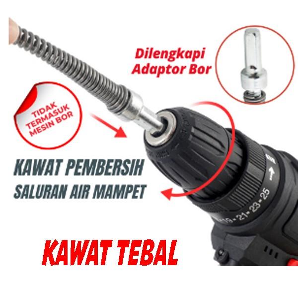 Gambar Terlaris Kawat Pembersih Pipa Mampet 2M/3M/4M/5M/6M - 5 meter dari MaticGarage undefined Tokopedia