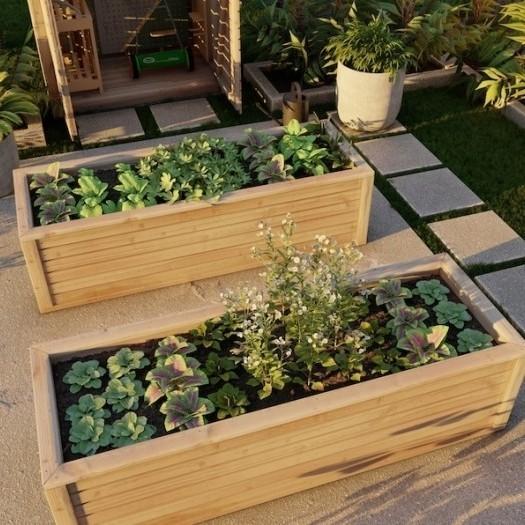 Gambar Planter Box Tanam Kayu Estetik untuk Pot Tanaman dan Dekorasi Taman - 100X50X15 - 60x30x40 dari Pratama big store undefined Tokopedia