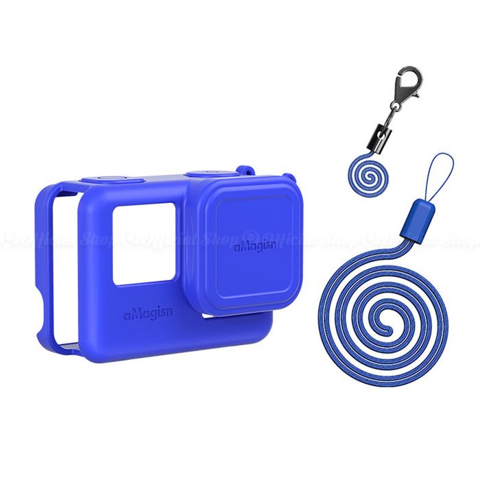 Gambar aMagisn Silicone Case for Insta 360 ACE / PRO with Strap (Silikon Protective Cover Camera and Lens ACEPRO) - ACE Blue dari G-Rex Kota Administrasi Jakarta Barat Tokopedia