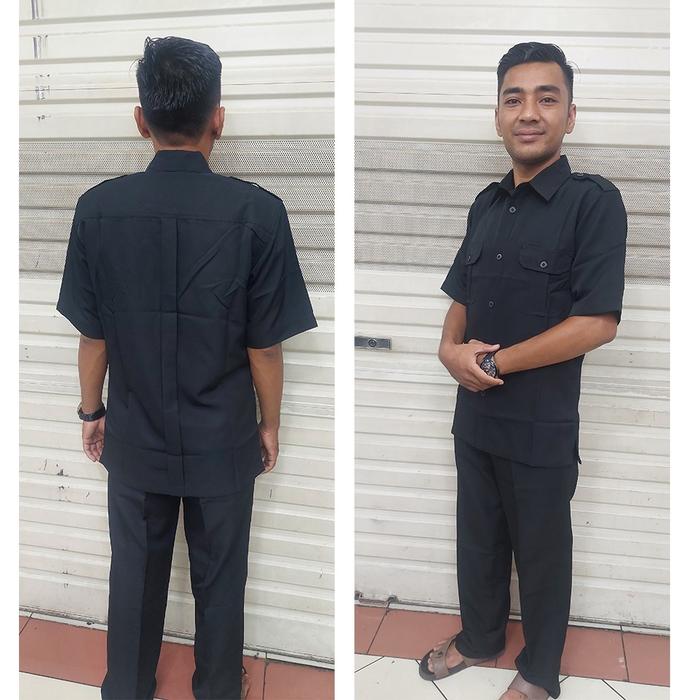 Gambar Terjangkau Setelan Pdh Pria Lengan Pendek Warna Hitam Dan Abu Tua -Seragam Guru Dan Pns-Pakaian Guru Terbaru - Hitam, S dari iqram jafar undefined Tokopedia