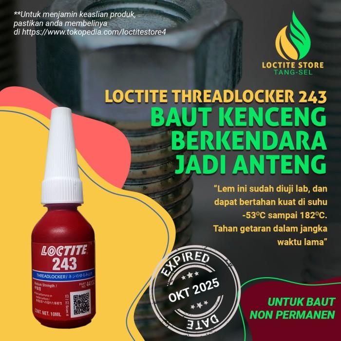 Gambar NEW LEM BAUT TAHAN PANAS DAN GEAN LOCTITE 243 10ML NON PERMANEN dari Basay Home undefined Tokopedia