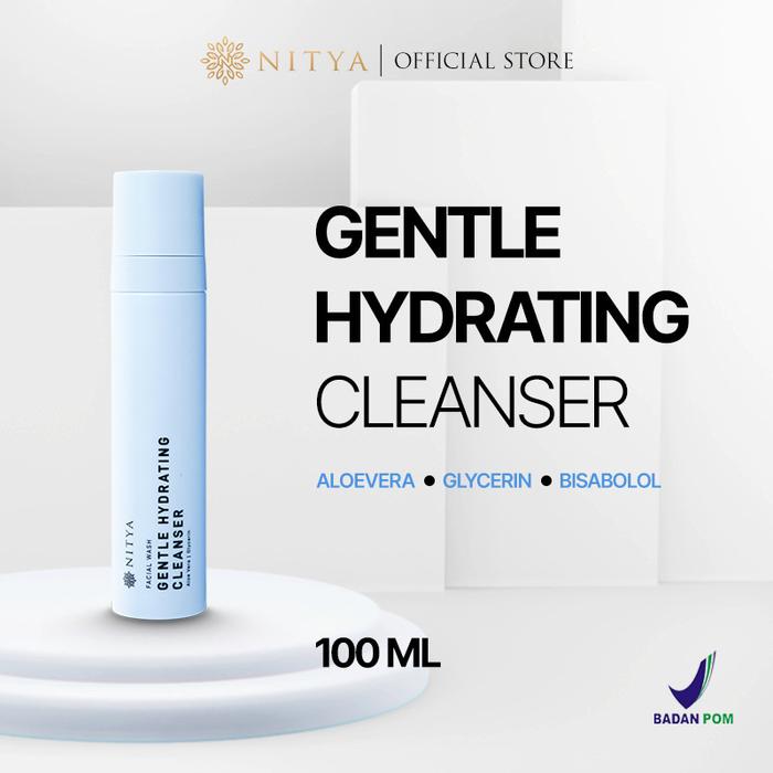 Gambar NITYA 5in1 Paket Skincare Mencerahkan Wajah | Gentle Hydrating Cleanser | Toner | Brightening Boost Serum | Day Cream Night Cream - HYDRATING CLEANSER dari Nitya Skincare Official undefined Tokopedia