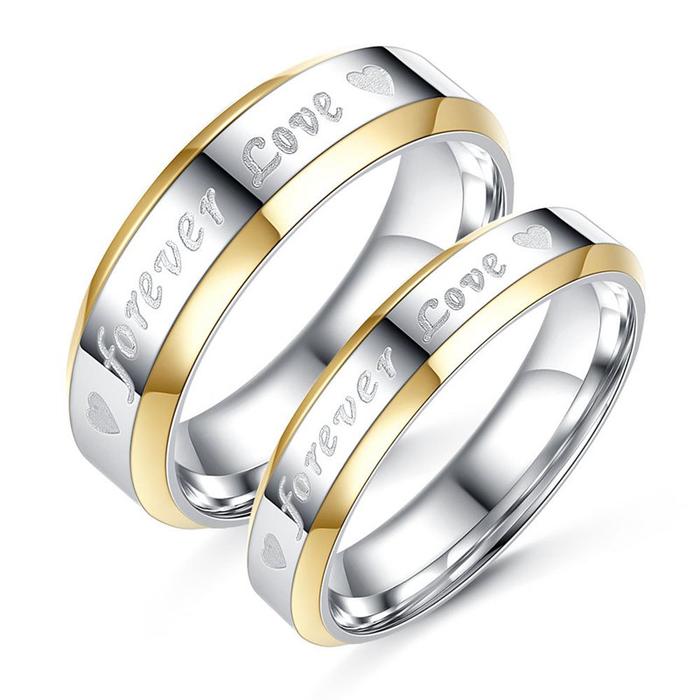 Jual Couple Rings Forever Love Band Ring For Valentine Wedding