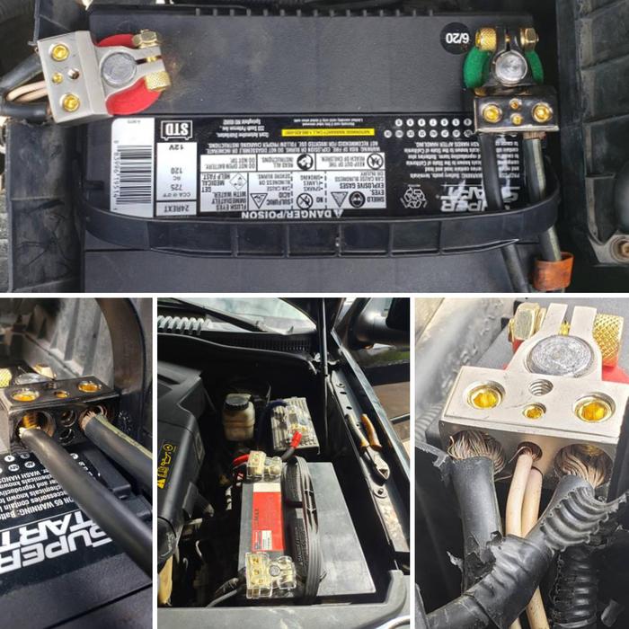 Gambar 2Pcs Car Battery Terminal Connectors 0/2/4/8/10 Gauge Positive Negative Auto Car Marine Battery Terminal Connectors Shims Cover dari Olshop Nurdin undefined Tokopedia