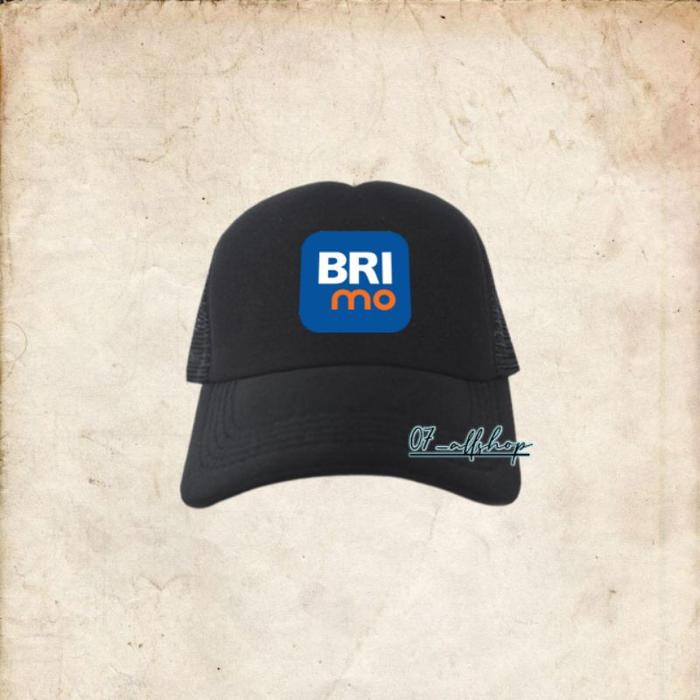 Gambar Topi Trucker Jaring Hat Cap Distro BANK BRI MO BRIMO BRI MOBILE Polos Custom Indonesia pria wanita - Hitam, Dewasa dari tokoagoy# undefined Tokopedia
