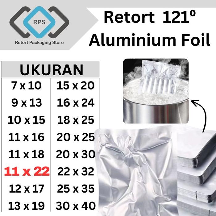 Gambar Aluminium vacum Retort Tahan Panas kemasan bisa kukus rebus Boilpack - 11 x 22 dari Vegan Vegetarian undefined Tokopedia
