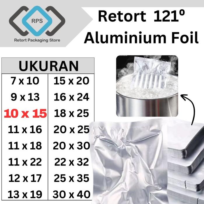 Gambar Aluminium vacum Retort Tahan Panas kemasan bisa kukus rebus Boilpack - 10 x 15 dari Vegan Vegetarian undefined Tokopedia