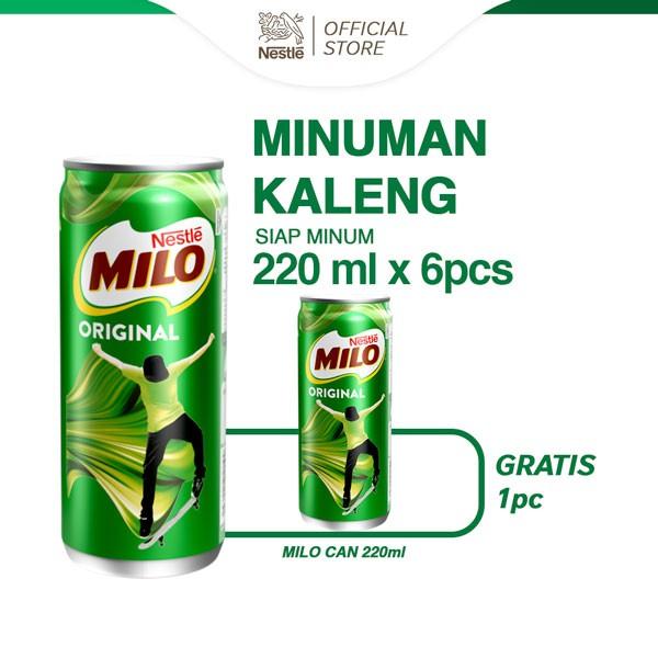 Gambar Readyy NESTLE MILO Activ-Go Original Kaleng 220ml x 6 pcs Free MILO dari rissna undefined Tokopedia