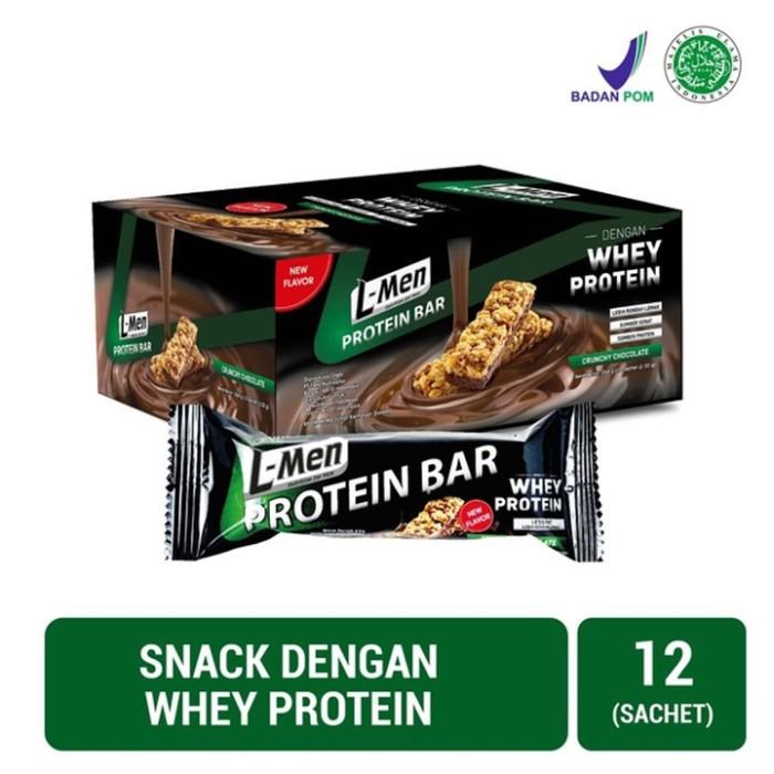 Gambar TERBATAS! L-Men Protein Bar Crunchy Chocolate 12 sachet dari felixxiao pedia undefined Tokopedia