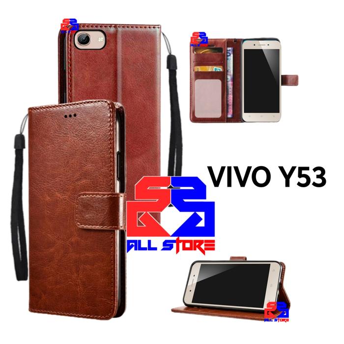 Jual Flip Cover untuk Hp VIVO Y53 Vivo 1606 LEATHER CASE SARUNG HP