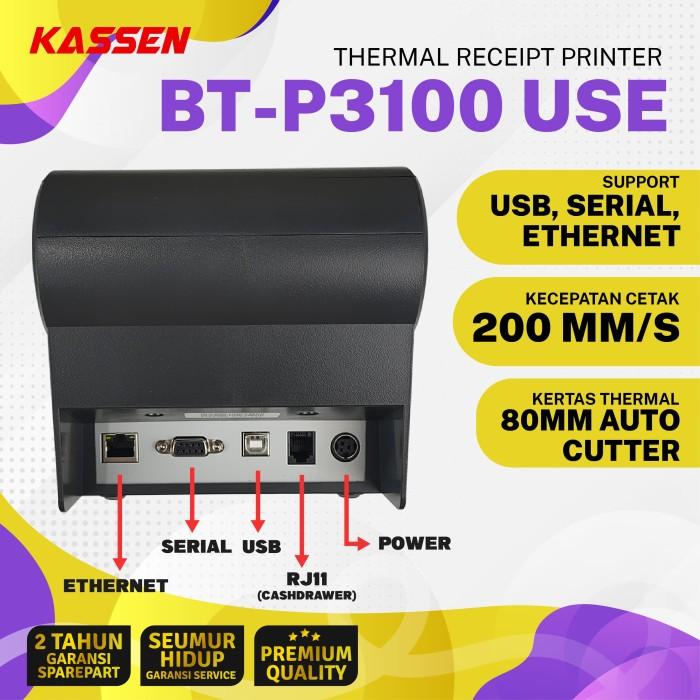 Gambar KASSEN BTP3100 PRINTER THERMAL BLUETOOTH 80MM BT-P3100/BTP 3100 MAJOO - USE dari N CENTER PRINTER undefined Tokopedia