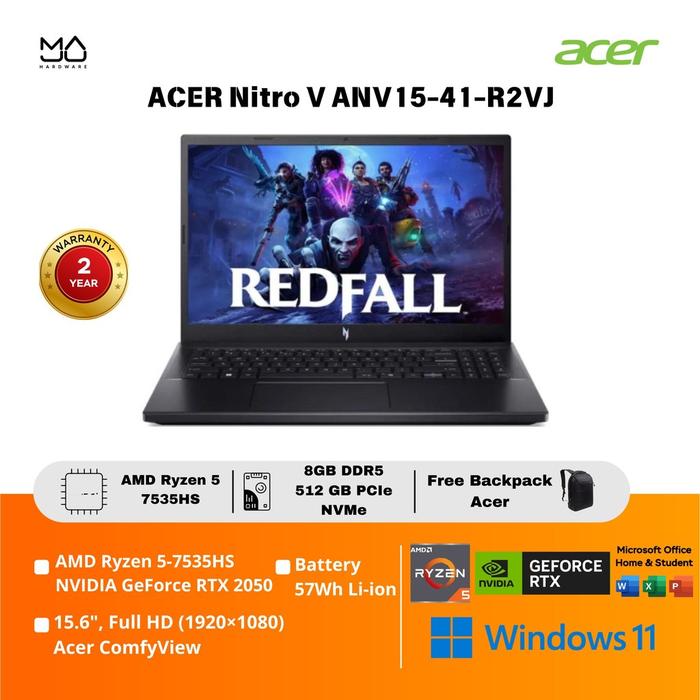 Jual Laptop ACER Nitro V 15 ANV15 41 R2VJ RTX2050 AMD Ryzen