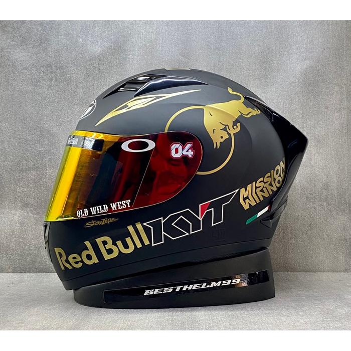 Gambar Q2T7 KYT R10 SOLID BLACK DOFF I Paket Ganteng Redbull - Helm Full Face - Single Visor dari TokoVortex undefined Tokopedia