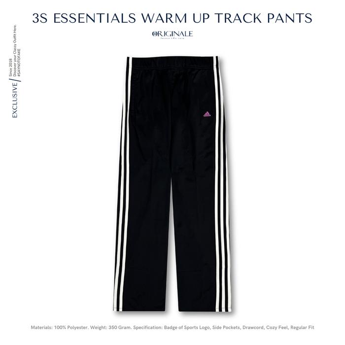 Gambar Celana Trackpants Wanita 3S Essentials Warm Up by ADD - Black/Purple, S dari ORIGINALEJKT undefined Tokopedia