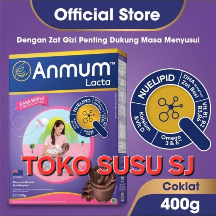 Gambar ANMUM LACTA SUSU IBU MENYUSUI 400 GRAM COKLAT/400GR/CHOCOLATE/COKELAT dari aparoma undefined Tokopedia