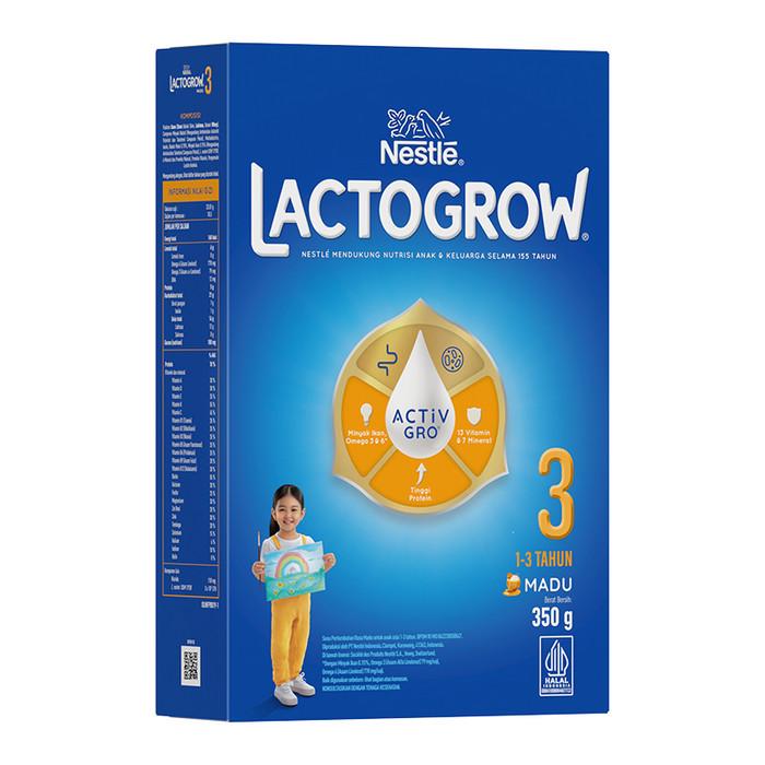 Gambar LACTOGROW 3 Happynutri Susu Bubuk Pertumbuhan Anak 1-3 tahun Madu 350g Termurah dan berkualitas dari Ucil beras dan sembako undefined Tokopedia