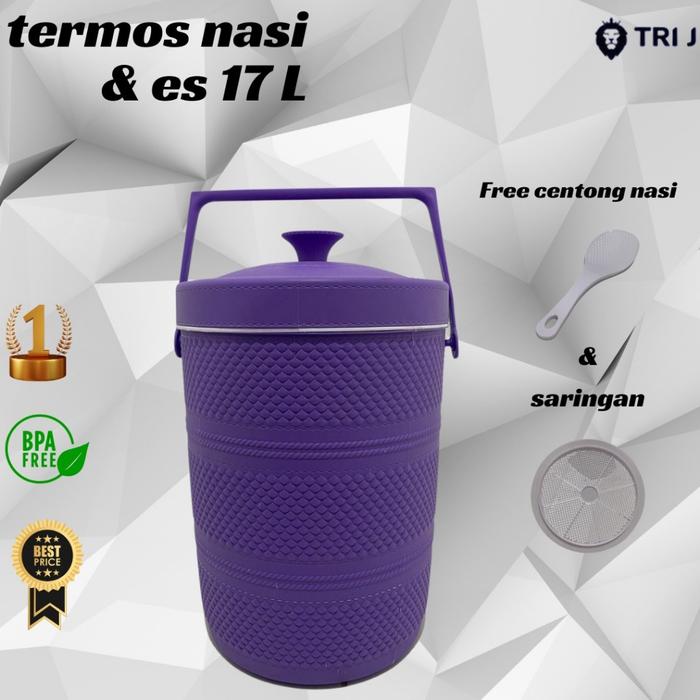 Gambar S1NI! Termos Nasi & Es Viral 17 L Bermotif Free Centong & Saringan Kualitas Premium Tahan Panas /Dingin Hingga 12 Jam dari RealCandy undefined Tokopedia