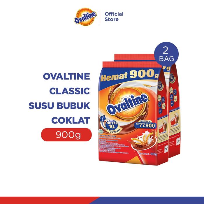 Gambar Ovaltine Classic Susu Bubuk Coklat 900G X 2 Bag dari Cloiz Mart undefined Tokopedia