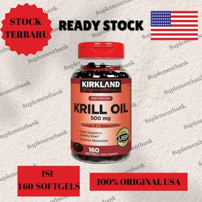Gambar (Bagus jiwo) KIRKLAND KRILL OIL 500 mg STOK READY - BOTOL dari Bagus jiwo undefined Tokopedia