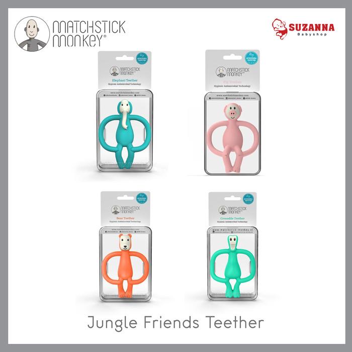 Gambar Ready Matchstick Monkey Jungle Friends Teether / Teether Bayi / Gigitan Bayi - Elephant dari DESKI MART undefined Tokopedia