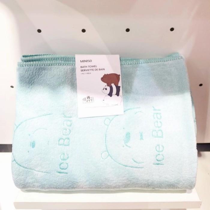 Gambar We bare bears Ice bear Bath Towel Miniso - Orange dari minisosurabaya__ undefined 5 Tokopedia