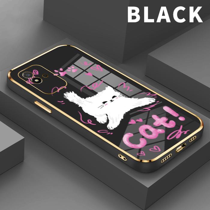 Gambar Casing Hp For  Realme Narzo 50i  Narzo 50  4G  60 Pro Narzo N53 N55  Kucing tersenyum Shoftcase slim shockproof silicon soft case premium - Black, Realme Narzo N55 dari parabatokoresmi undefined Tokopedia