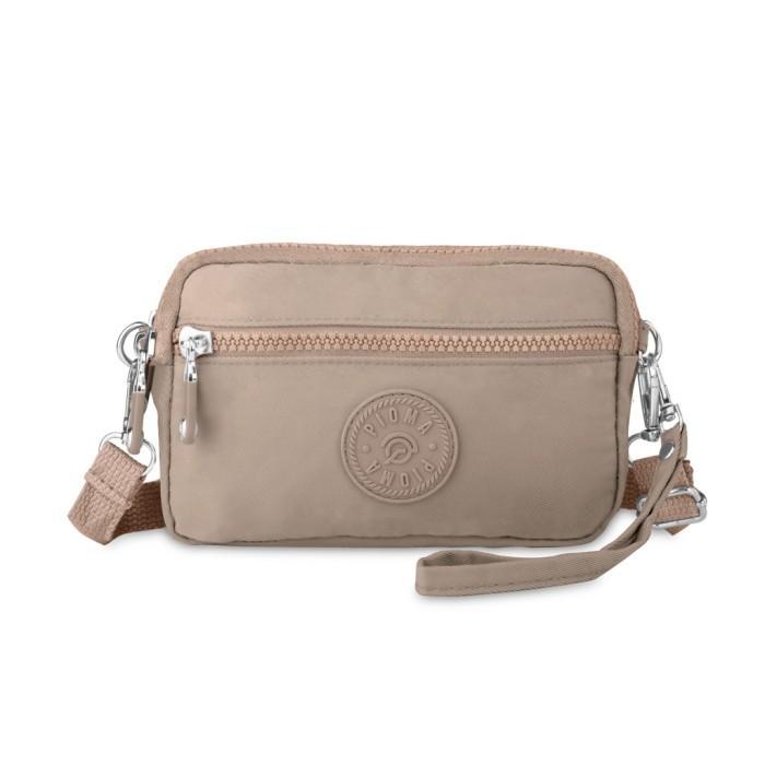 Gambar TAS SELEMPANG MINI 4 RES / DOMPET HP SELEMPANG WANITA / PIOMA EVELINE - BEIGE dari Deo Bags undefined Tokopedia