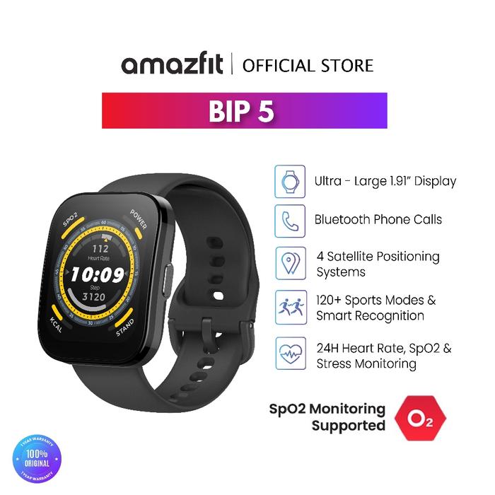 Amazfit Official Bip 46mm Smartwatch 191lcd Display Gps Smart Watch 120  Sport Mode Bluetooth Phone Call 24h Health Monitoring Wearable Device For 