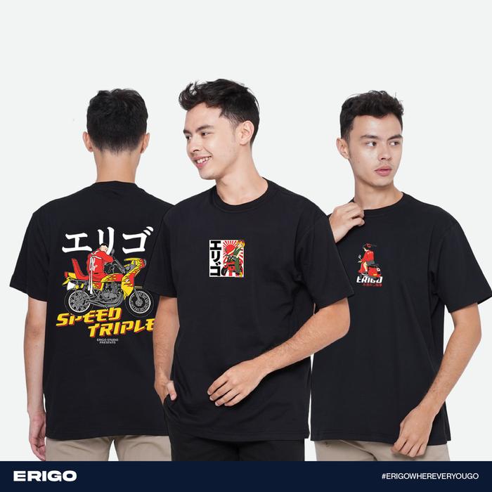Gambar Erigo Buy 1 Get 3 T-Shirt Graphic Bundling 1 | Takao Black, Takashi Black, Takerio Black - XXL dari Erigo Store undefined Tokopedia