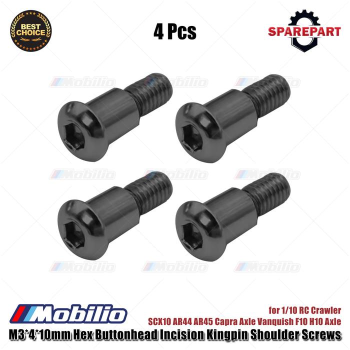 GPM Axial SCX10 II Tuning Teile - Edelstahl King Pin Schrauben Für Frontknuckle, 4-teilig (AX90046, AX90047)