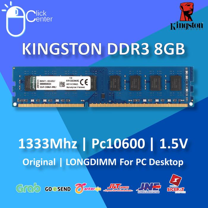 Jual RAM KINGSTON LONGDIMM DDR3 8GB PC 10600 1333 MHZ MEMORY PC