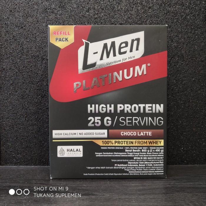 Gambar L-Men Lmen L Men Platinum 800Gr 800 Gr Choco Latte Whey Isolate Refill New 100% Original dari mamadavin undefined Tokopedia