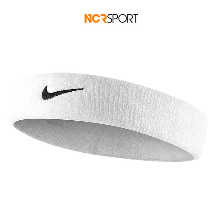 Gambar AKSESORIS BASKET NIKE ORIGINAL SWOOSH HEADBAND WHITE N.NN.07.101.OS - MISC dari Ncr Sport undefined Tokopedia