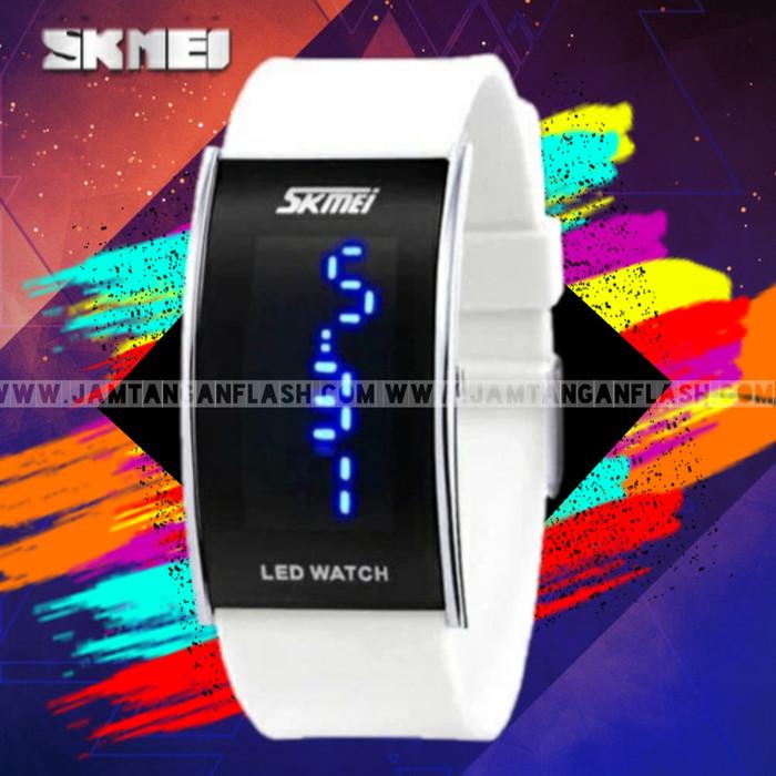 Gambar JUAL JAM TANGAN LED PRIA OAKLEY SKMEI PENTAGON 0805 HITAM ORIGINAL - Putih dari RAwatch undefined Tokopedia