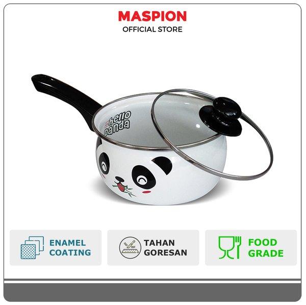 Gambar Maspion Saucepan Hello Panda 18 cm with Glass Cover - Panci Enamel dari apeljanbs undefined Tokopedia