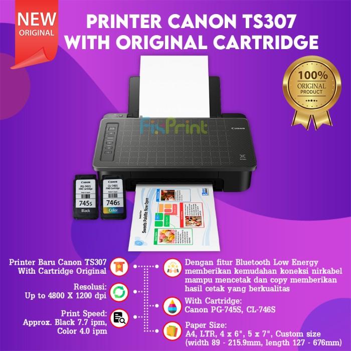 Gambar Printer Canon TS307  Print Only Single Function WIFI MG2570S All In One Print Scan Copy Multifunction A4 Bergransi New - TS307 dari FixPrint Indonesia undefined Tokopedia