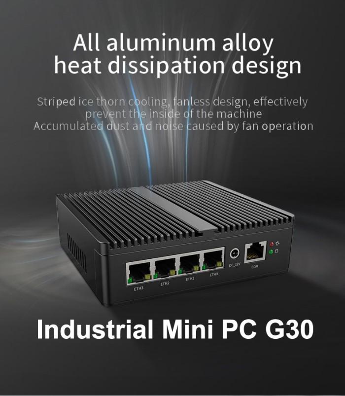 Gambar PTR Industrial Mini PC G30 Intel N5105 Fanless 4x LAN i225V3 2.5G Router - BAREBONE dari toko andiaris undefined Tokopedia