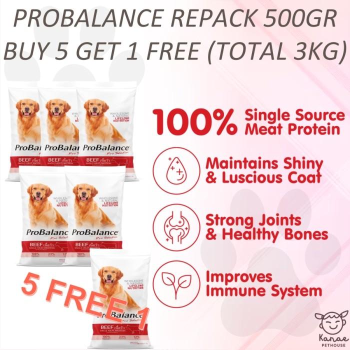 Gambar ProBalance 100% Single Source Protein Makanan Anjing Kering Repack 500gr - Beef Repack 3kg dari kanae pet house undefined Tokopedia