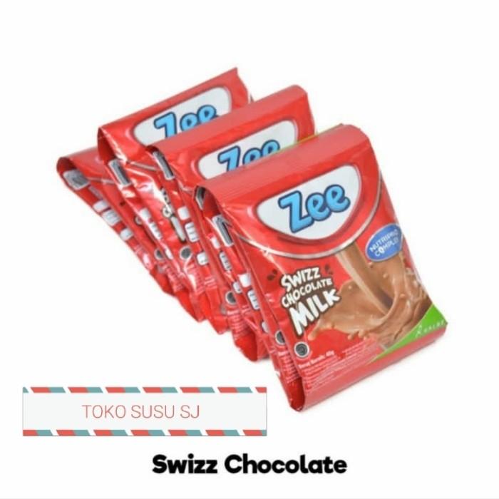 Gambar SUSU ZEE RENCENG SACHET 10 X 40 GR VANILA TWIST/ SWIZZ COKLAT/40gr - COKLAT dari Giok Mart undefined Tokopedia