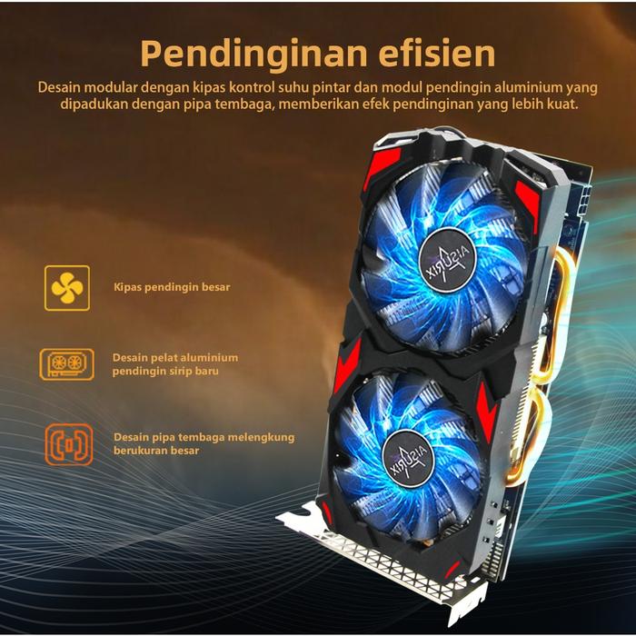Gambar AISURIX VGA Card RX 580 8GB Black Myth Wukong DDR5 256Bit 2048SP HDMI PC Gaming AMD Radeon RX580 8G VGA dari WARS Official Shop undefined Tokopedia