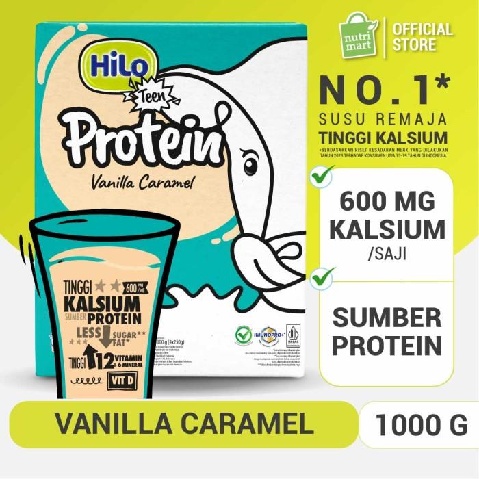 Gambar HiLo Teen Vanilla Caramel 1000 gram - Susu Tinggi Kalsium dari Giok Mart undefined Tokopedia