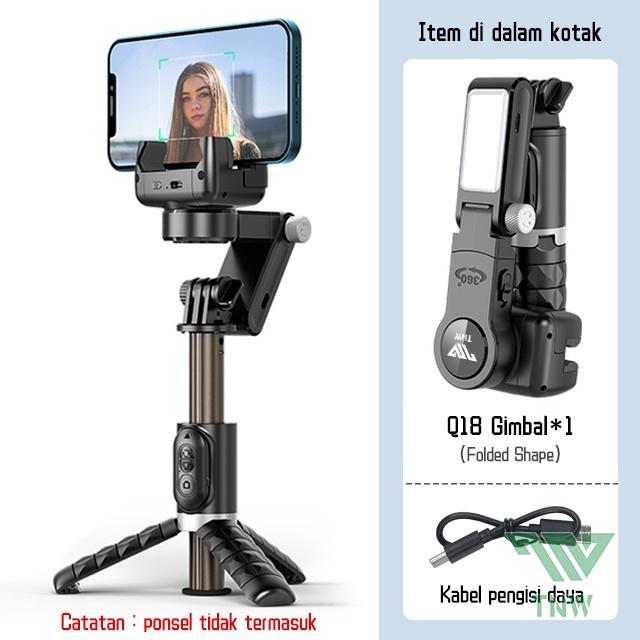 Gambar Zahwagallery-1-Q18 Gimbal Stabilizer Handphone Gimbal Hp Stabilizer Tongsis Hp Bluetooth Tripod - Hitam dari Zahwagallery-01 undefined Tokopedia