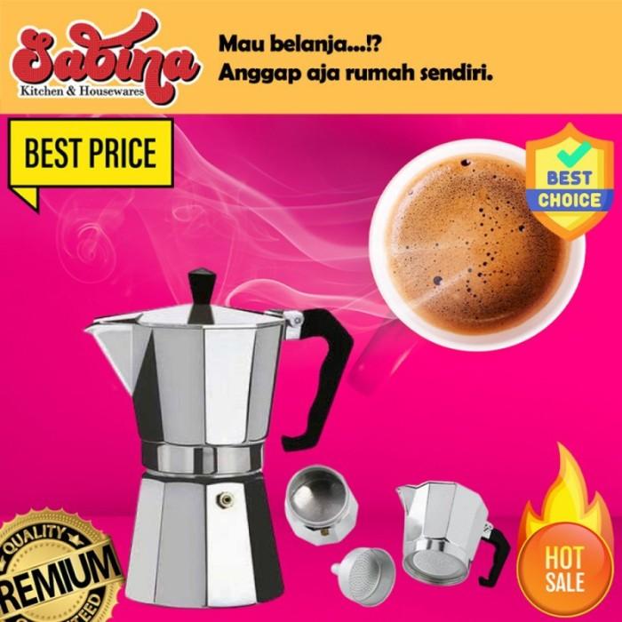 Jual Pot Teko Pembuat Kopi Espresso Coffee Maker Moka Filter 100ml